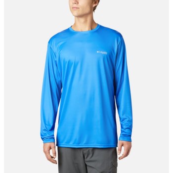 Columbia Muške Majice S Kapuljačom - PFG Terminal Tackle State Triangle Long Sleeve Plave | VULR-324